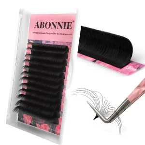 0.03 Cashmere Lash Extensions Easy Fan Fluffy Lashes Tray Matte Black Private Label Vegan Eyelash Extension