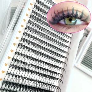 0.05 0.07mm Wet Eyelash Manga Wispy Cosplay Type Spikes Volume Premade Fans Lashes Korean PBT Fiber Supply