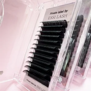 0.05 CC 8mm 25mm Russian Volume Eyelash Extension Pesta As Matte Black Mink Lashes 0.03 Cashmere Lash Trays