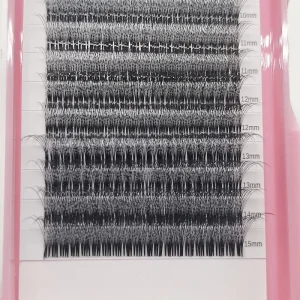 0.07mm Premade Fans Eyelash Mega Volume 6D Narrow Fans Lashes 1200Fans Per Tray