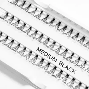 0.07mm Thickness Natural Individual Eyelashes Cluster Knot Free Volume Pre Fanned Eyelash Extensions Factory Direct