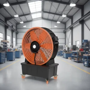 0.6KW 220V 6 Blades Industrial Mist Fan with Spray Water PP Material Industrial Misting Fan