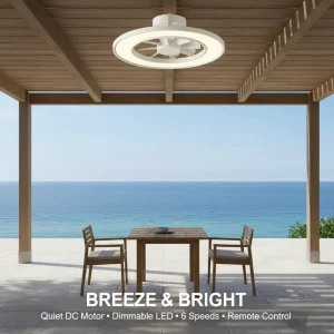 1 Led Ceiling Fan 2in1 with Light or No Light Option Low Profile ABS Blades Ceiling Fan with DC Motor