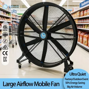 1.2m 1.5m 2m 220V Outdoor Industrial Potable Fan Free Standing Cooling Fan IP55 Protection CE Certification