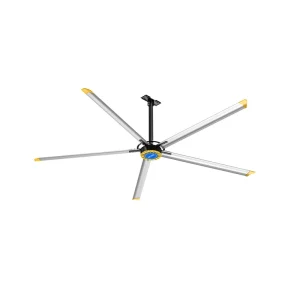1.5kW PMSM Industrial HVLS Ceiling Fan 7.3m 24ft 6063 Aluminum Big Energy Saving Fan for Factory Warehouse Ventilation