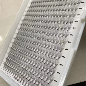 10 12 14D Sharpened Tip Premade Fan Eyelashes Middle Tape Premade fan Lashes Handmade Natural Soft Individual Fan Eyelash