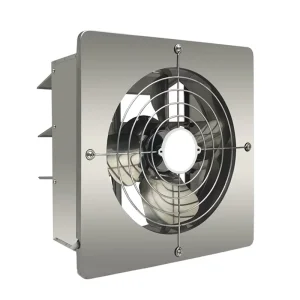10 12 Inch Warehouse Workshop Square Full Stainless Steel Metal Ventilation Exhaust Fan Home Kitchen Extractor Fan