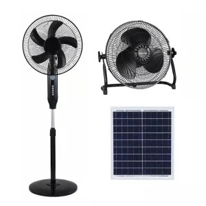 10 Hours Running 3 Wind Gears Rechargeable Stand Solar Cooling Fan with Solar Panel