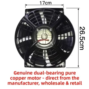 10 Inch 80W Car Truck Air Conditioning Radiator Suction Fan Electronic Fan Condensing Super Fan 12V Fitment