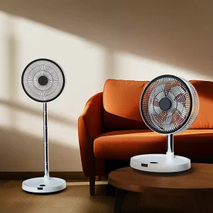 10 Inch Battery Operated Standing Fan Modern Classic Floor Fan Bedroom Household Use 12V Pedestal Electric Stand Fan