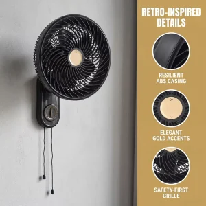 10 Inch Mechanical Wall Air Circulator Fan for Kitchen Restaurant Shop Space Saving No Floor Occupation Wall Mounted Fan