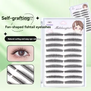 10 Rows Fan Shaped Fish Tail Cluster False Eyelashes