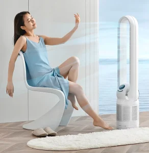 10 Speed 9h Timer 42 Inch Smart Cool Air Circulation Fan Blade Less Standing Fan Tower Without Blade