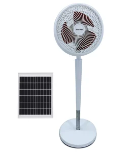 10-inch Solar-powered Plastic Mechanical Fan Lithium Batteries (9V/12V) AC/DC Charging Polycrystalline Silicon Solar Panel Hotel