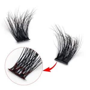 100% Handmade Ultra Light Self Adhesive Full Strip Eyelashes Waterproof Fans Lashes Glue Press on Handmade Cluster Lashes