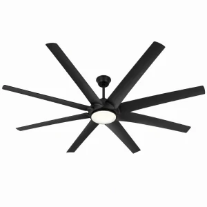 100 Inch 8 Blade DC Motor Electric Ceiling Fan Light 90W APP Remote Control 3 Color LED Timer 36dB Silent 5 Year Energy