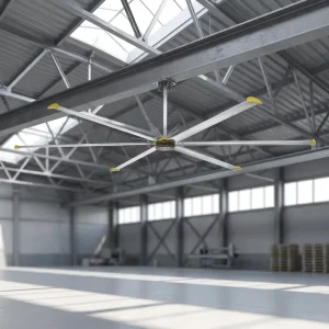 100 Inch Industrial Ceiling Fan Durable Aluminum Blades 3800m³/min Air Circulation for Workshop & Construction