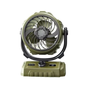 100 Level Adjustment High air Volume Portable Rechargeable Outdoor Camping Fan USB Table With LED Light and Power Bank