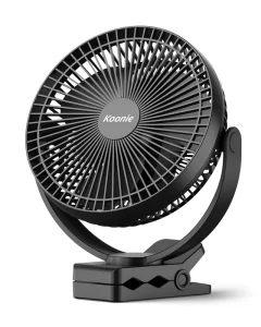 10000mAh Clip on Fan Rechargeable 8-Inch Battery Operated Desk Fan USB Fan with 4 Speeds Strong Airflow Sturdy Clamp