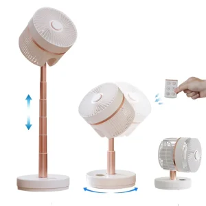 10000mAh Long Battery Life Remote Control LED Display USB Rechargeable Foldable Telescopic Portable Desk Ground Fan