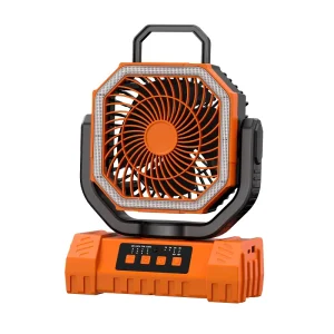10000mAh Long Range Portable Rechargeable Fan Mobile Remote Control LED Lighting Camping Fan Outdoor Fishing Car Battery Box