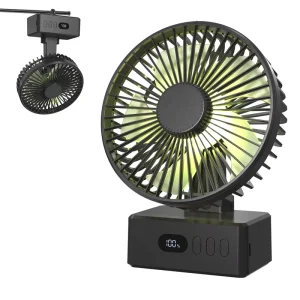 10000mAh New Outdoor Cooling Fan Hanging Fan Multi functional Magnet LED Lighting USB 5V Household Car Desktop Fan