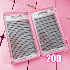10D 20D 0.05 Narrow Pre made Lashes Tray Wide Pointy Thin Base Pre Made Eyelash Fans Long Short Stem Premade Volume Fans