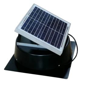 10W Solar Attic Exhaust Fan Roof Mounted Ventilator Custom Brushless DC Motor for Shed Dome Cabin Container House Ventilation