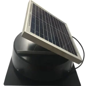 10W Solar Fan Roof Ventilator Max 660CFM Custom Brushless DC Motor for Garage Shed Greenhouse Small Area Ventilation