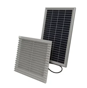 10W Solar Powered Wall Mounted Exhaust Fan No Wire Connection Safe and Simple DIY Installation for Cabinet Container House Shed
