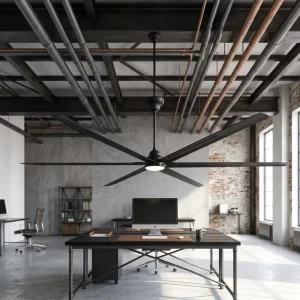 10ft HVLS Industrial Ceiling Fan Steel Blades Energy Saving 220V AC Electric for Household Use 2 Year Warranty