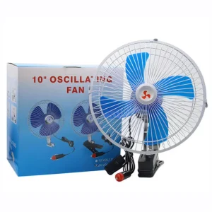 10inch Car Clip Fan12V 24V DC Oscillating Portable Auto Mini Vehicle Fan