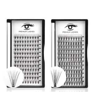 10mm Individual Eyelash Extensions Premade Volume Fans C Curl Korean PTB Synthetic Material