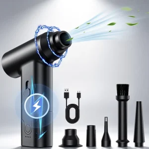110000RPM Rechargeable Handheld Air Duster High Speed Mini Jet Fan Portable Computer Keyboard Car Cleaning Blower