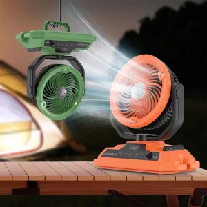 11L Misting Water Bucket Outdoor Camping Fan 20000mAh Rechargeable Remote Control Swing-type Portable Car Use Fan