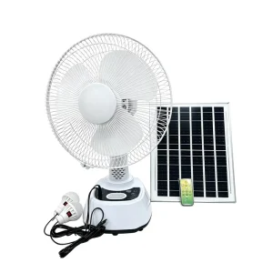 12 Inch AC DC Solar Fan with Bluetooth Speaker 10000mAh Removable Lithium Battery Portable Solar Table Fan with USB Output
