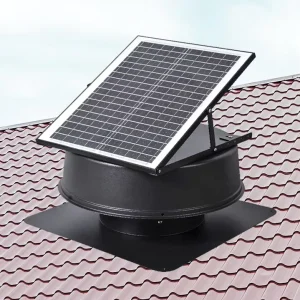 12 Inch Aluminum Alloy Blades DC Brushless Motor Lanlishi Solar Ventilator OEM ODM Exhaust Ventilation with Video Tutorials