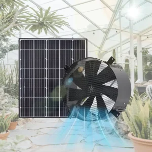 12 Inch Gable Cooling Wall Vent Fan High Airflow for Industrial Poultry Greenhouse Factory OEM ODM Solar Energy Systems Extractor
