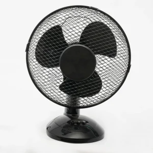 12 Inch High Quality Electric Desk Fan Low Power Consumption Portable Plastic 3 Speed Swing Hotel Household Use 1 Year Warranty