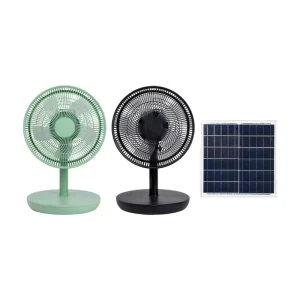 12 Inch Outdoor Portable Solar Fan with Solar Charging Panel Large Capacity Lithium Battery Long lasting Battery Life