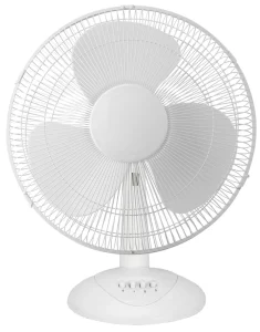 12-Inch Plastic Electric Table Fan with Mechanical Control Adjustable Folding Design