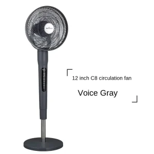 12-Inch Plastic Floor Pedestal Ventilation Fan AC Motor Remote Control Adjustable Height Low Energy Efficiency Class