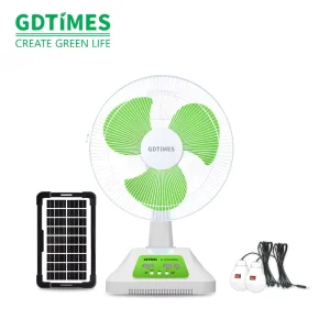 12-Inch Portable Solar Fan with High Wind Power Long Battery Life Night Light for Home & Outdoor Use Factory Direct Sale