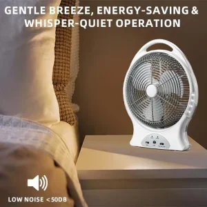 12-Inch Potable Mini Electric Fan with USB Charging, 6V 4500mAh Lithium Battery, Handheld AC/DC Cooler Fan for Home and Car