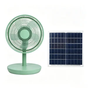 12 Inch Solar Fan with 8800mAh Rechargeable Battery 12W High Efficiency Solar Panel 3 Speed Desk Fan for Outdoor Camping