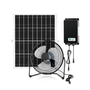 12 Inch Solar Rechargeable High Speed Solar Fan Light 15000mAh 18000mAh Battery Solar Rechargeable Fan