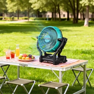 12 Inches Outdoor Camping Mechanical Car Emergency Portable Fan with Mist Lithium Battery Rechargeable