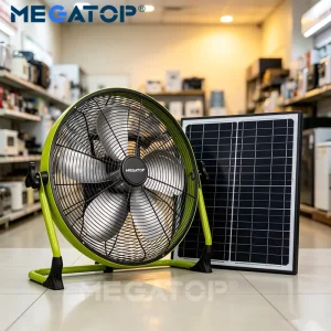 12 Speed Solar Rechargeable Fan LED Display Pure Copper Motor USB Charging Indoor Outdoor Floor Fan for Vietnam Family