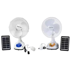 12 inch Solar Fan Portable Fan Rechargeable Cooling Device with Solar Energy and Battery Household Appliances