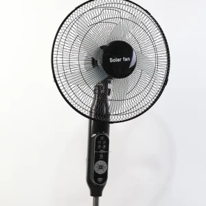 12.9 Inch Square Base Brushless Motor Solar Battery Remote Control Outdoor Plastic Vertical Cooling Fan Ventilation